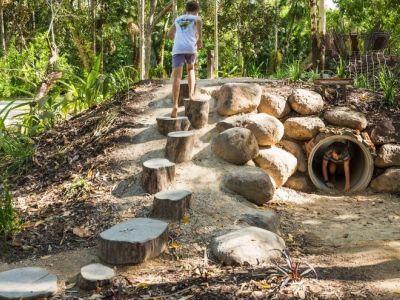Embankment Steppers and Boulders